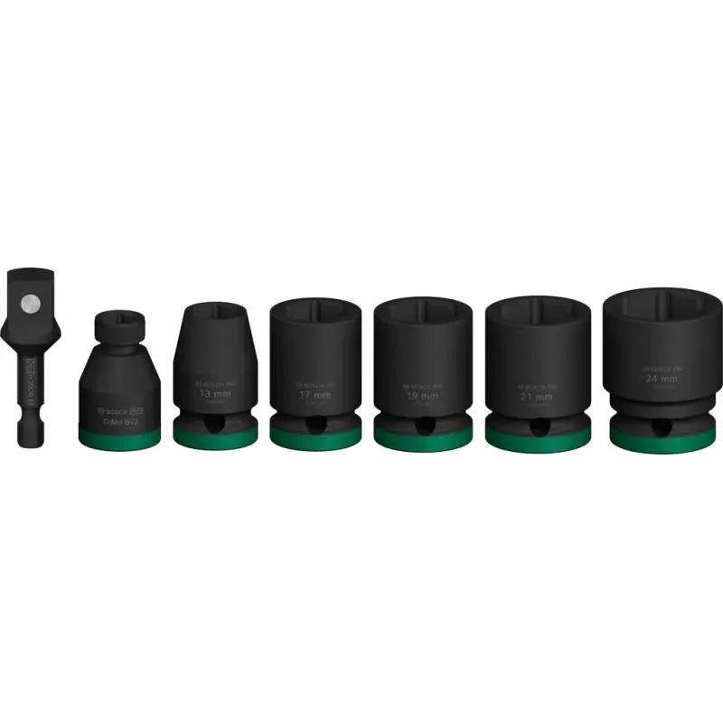 Beliebt BOSCH PRO Impact Socket Set mit Adapter, 1/2 Zoll, Standard, 7-tlg. 2608003032