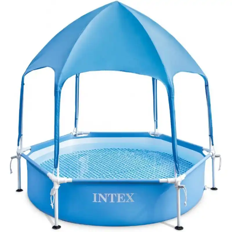 INTEX METAL FRAME CANOPY Pool mit Sonnendach 183 x 38 cm 28209NP Markenprodukt