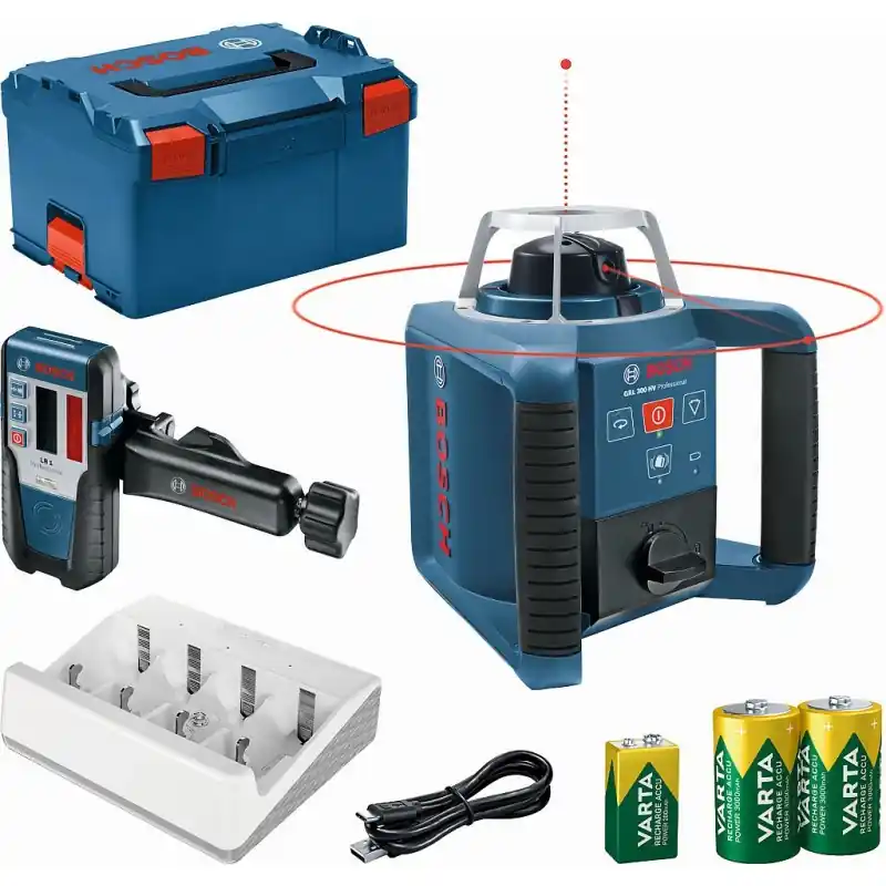BOSCH GRL 300 HV PROFESSIONAL Rotationslaser + LR 1, L-BOXX 0601061505 Garantierte Lieferung