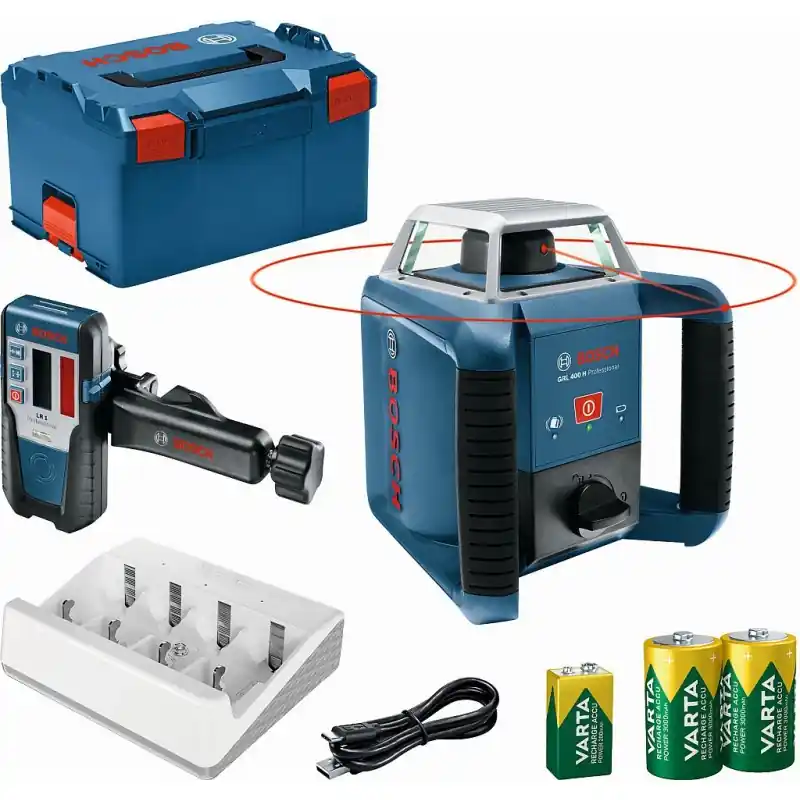 Billig BOSCH GRL 400 H PROFESSIONAL Rotationslaser + LR 1, L-BOXX 0601061806