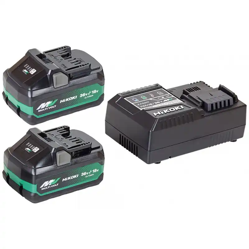 Neue Kollektion HiKOKI UC18YSL3WJZ 36V Booster Pack Multi Volt (2 x 8Ah)18V - 4Ah 36V+ Ladegerät UC18YSL3
