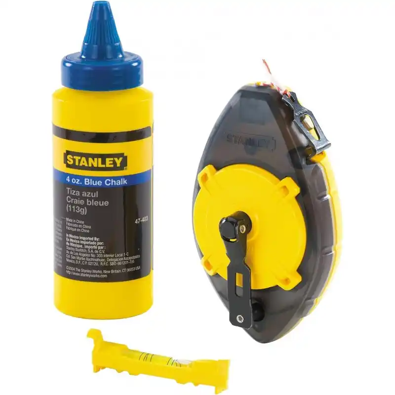 Sichere Zahlung Stanley 0-47-465 PowerWinder Schlagschnur-Set mit blauer Kreide 30m