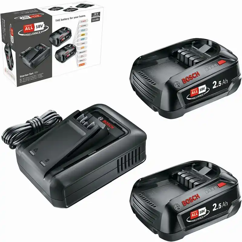 Jetzt Kaufen BOSCH Starter-Set 18V (2 x 2,5 Ah + AL 18V-44) 1600A031T5