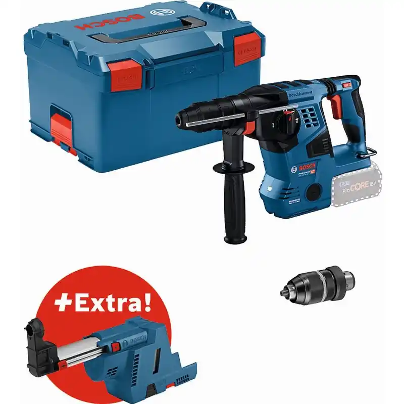 BOSCH GBH 18V-28 CF + GDE Akku-Bohrhämmer SDS-Plus, L-BOXX 0611921004 Abverkauf