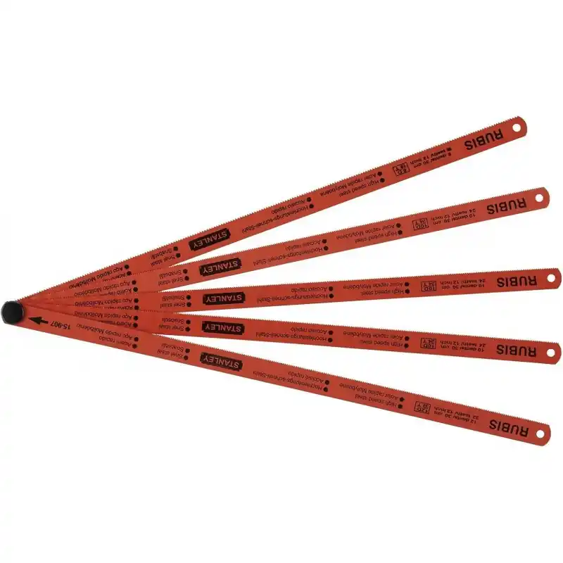 Must-Have Stanley 0-15-900 Metallsägeblatt HSS Molybdän Rubis, 5 Stück