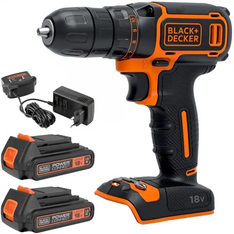 Black Decker BDCDC18B-QW Akku-Bohrschrauber (30Nm/18V/2x1,5Ah) Direktkauf