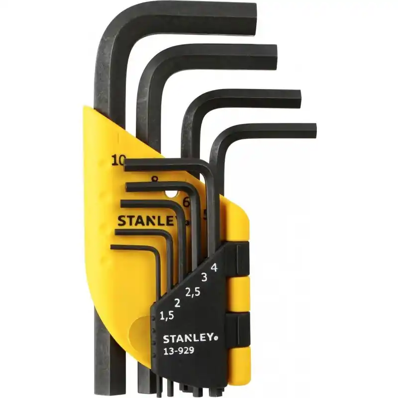 Neue Ware Stanley 1-13-929 9-teiliges Stiftschlüssel-Set, kurz (1,5-10mm)