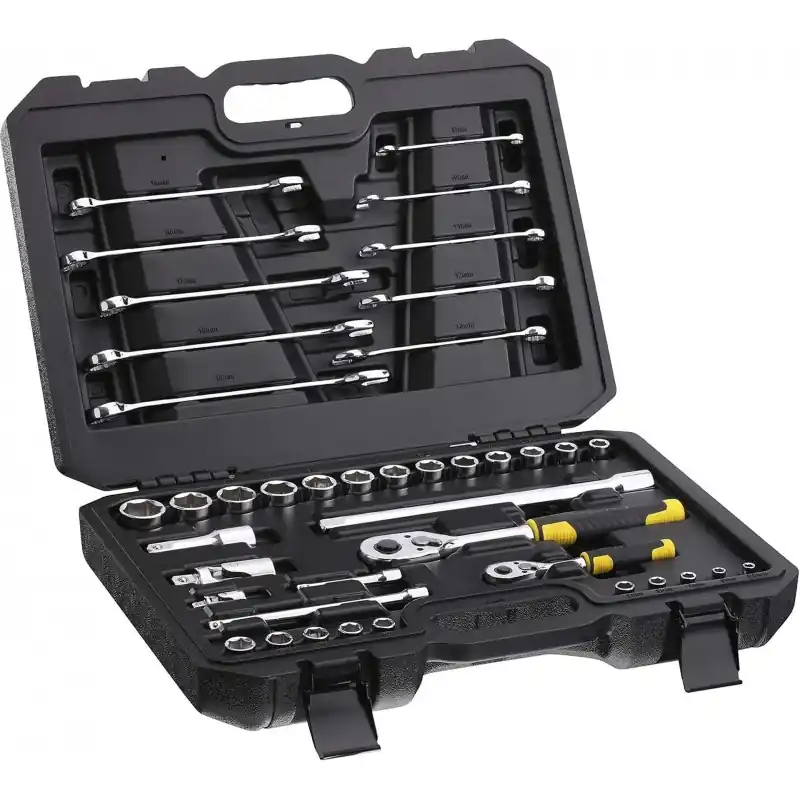 Stanley STMT82832-1 Set mit Knarren 1/4" + 1/2" und Zubehör, 41-tlg. Direkt Vom Hersteller