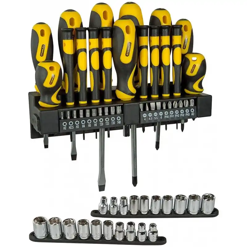 Stanley STHT0-62143 Schraubendreher, Bits und Stecknüsse-Set 57-tlg. Knallerangebot