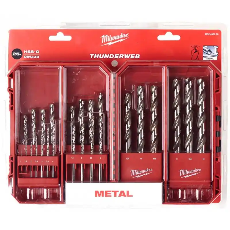 Nur Heute Milwaukee ThunderWeb Metallbohrer-Set 25-teilig 4932493870