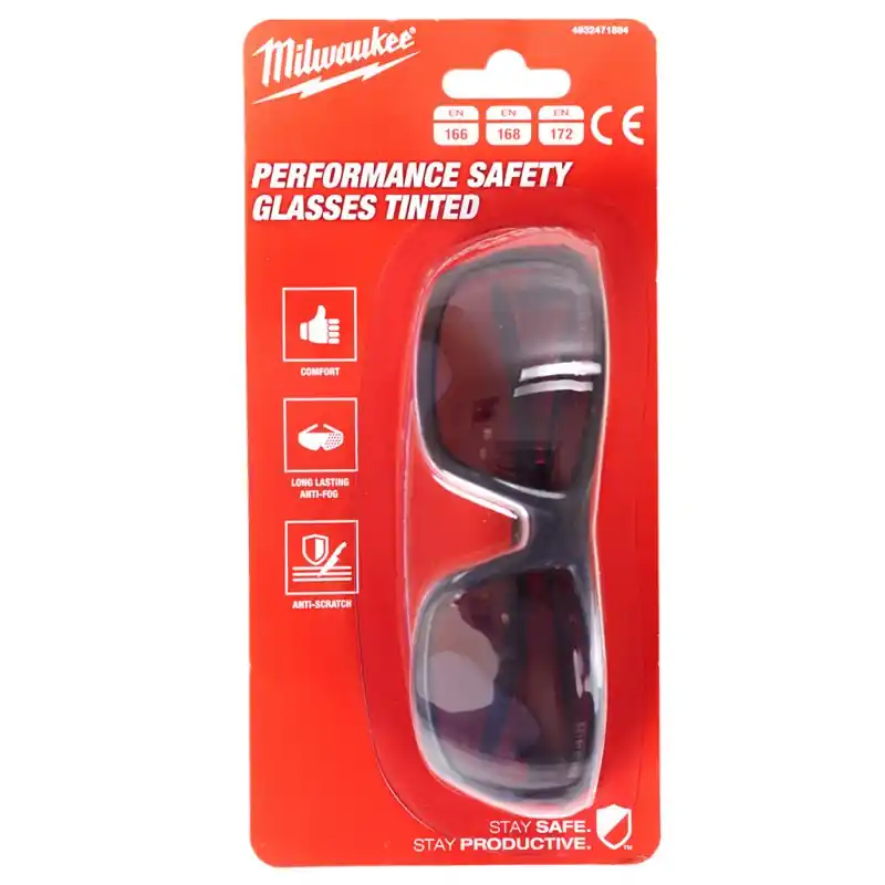 Milwaukee Performance Schutzbrille getönt 4932471884 Markenware