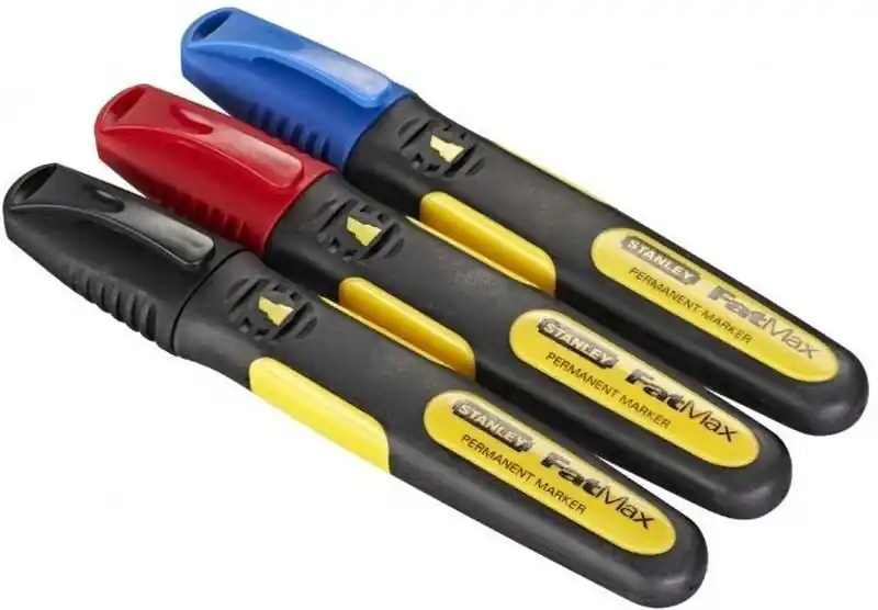Stanley 0-47-315 FatMax Permanentmarker (schwarz, rot, blau), 3 Stück Angebot
