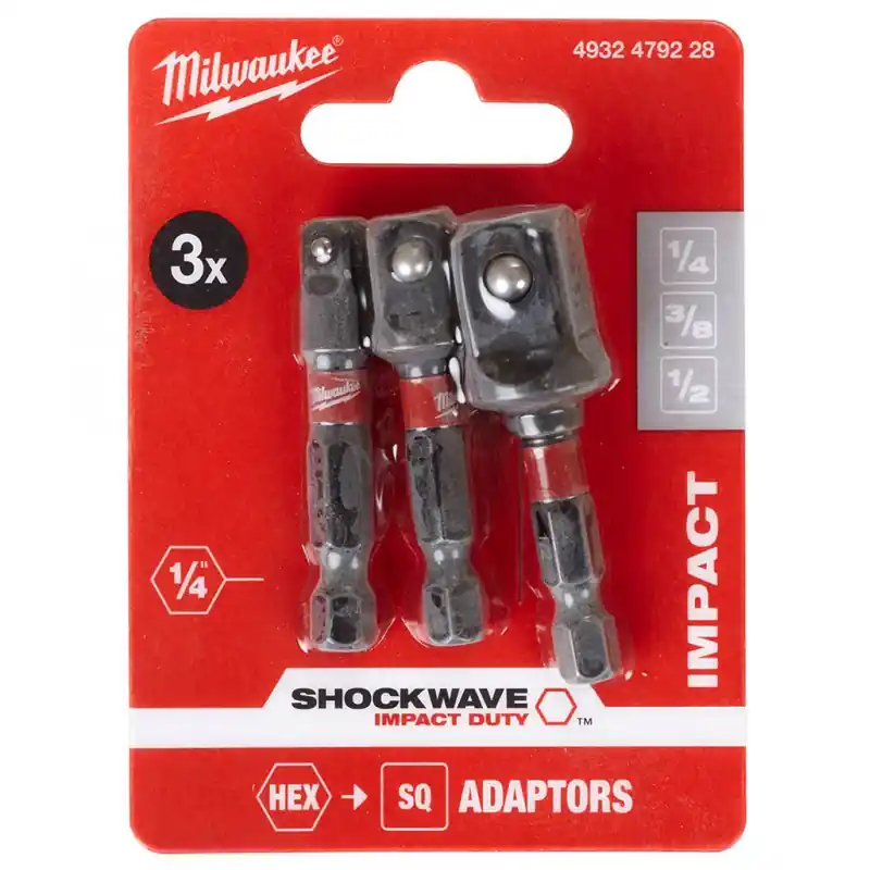 Sonderaktion Milwaukee Shockwave 50mm Set 1/4" - 3/8" - 1/2" 4932479228