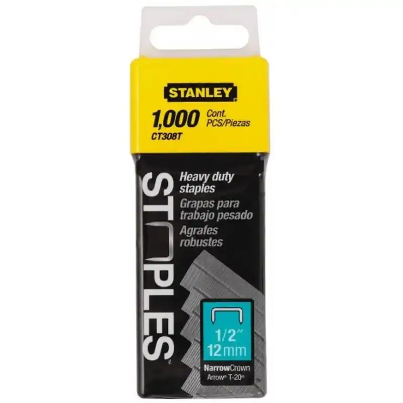 Stanley 1-CT308T Flachklammern für 6-CT10X, 12mm, 1000 Stück Echt