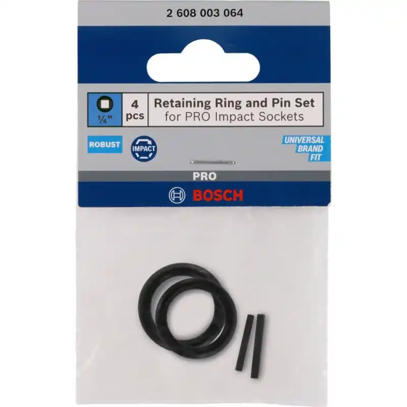 Heißes Angebot BOSCH Set mit Haltering und Stift für PRO Impact Steckschlüsseleinsätze,1/4", 4-tlg.