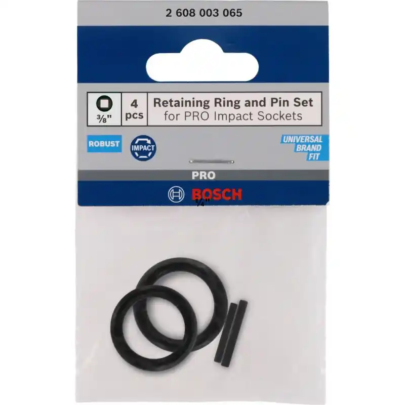 Finale Aktion BOSCH Set mit Haltering und Stift für PRO Impact Steckschlüsseleinsätze,3/8", 4-tlg.