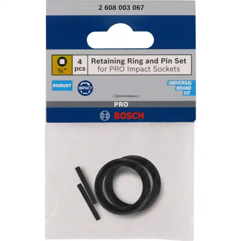 BOSCH Set mit Haltering und Stift für PRO Impact Steckschlüsseleinsätze,3/4", 4-tlg. Mega-Angebot