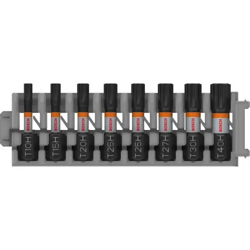 BOSCH PRO Torx Security Impact Bit Set, T10H, T15H, T20H, T25H(x2), T27H, T30H, T40H,25 mm Angebot