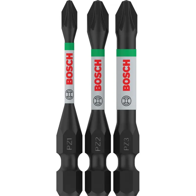 BOSCH PRO Pozidriv Impact Bit Set, PZ1, PZ2, PZ3, 55 mm, 3-tlg. 2608521U57 Neue Ware