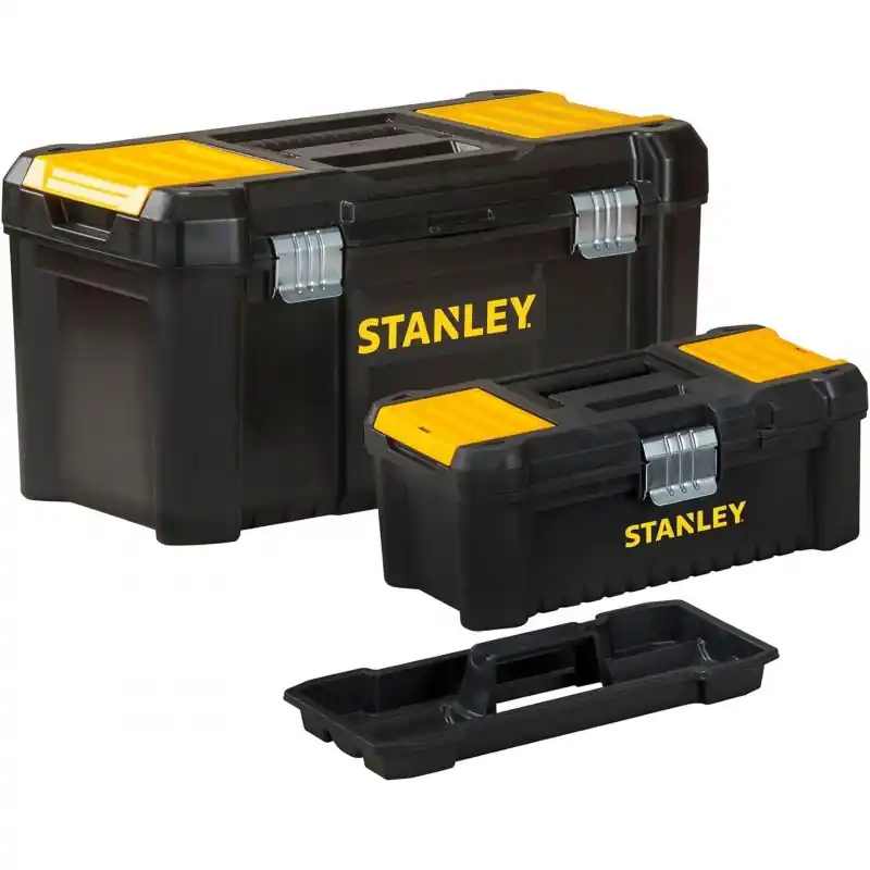 Markenprodukt Stanley STST1-75772 Essential Werkzeugbox-Set 19" + 12,5" mit Metallschließen