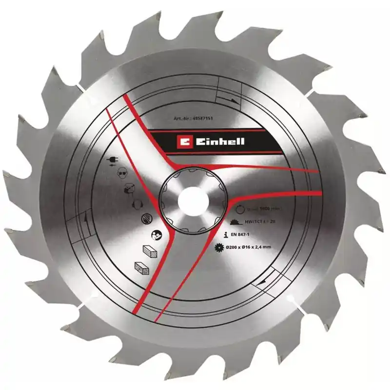 Einhell Stat. Sägen-Zubehör Sägebl. HM 200x16mm Z20 49587151 Neue Kollektion