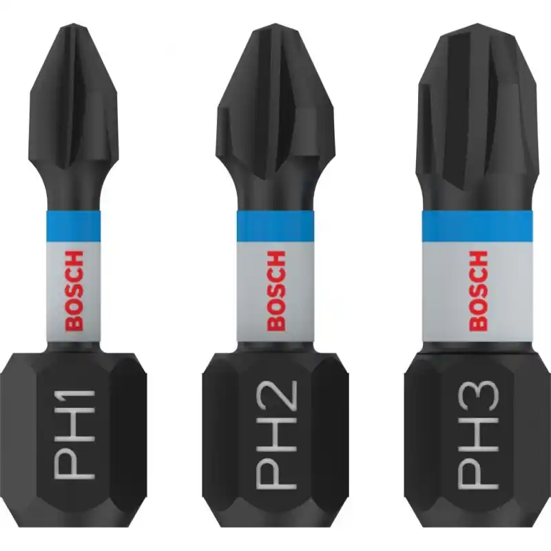 BOSCH PRO PH Impact Bit, PH1 x 25, PH2 x 25, PH3 x 25 mm, 3-tlg. 2608522470 Super-Preis