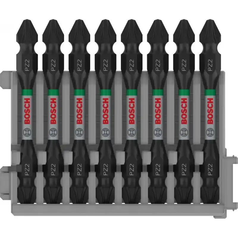 BOSCH Doppelseitiger Bit PRO Impact für Pick and Click, PZ2, 65 mm, 8 Stück 2608522338 Geprüft