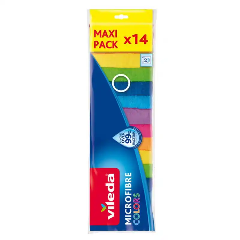 VILEDA Microfibre Colors Megapack 14er 173740 Heißes Angebot
