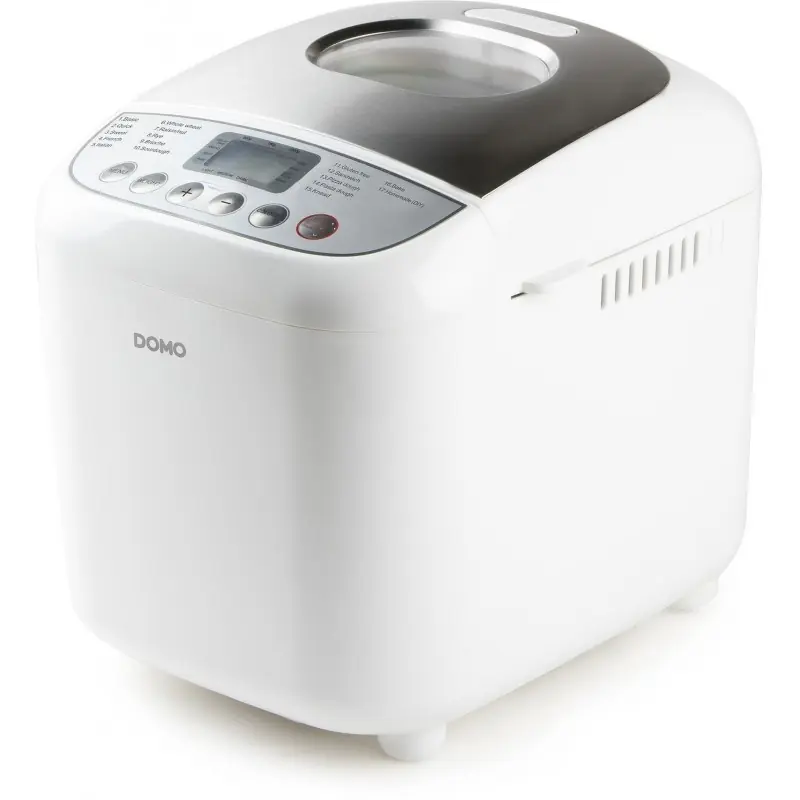Sonderaktion DOMO Brotbackautomat 600 W, mit Timer - LCD Display - Warmhaltefunktion - Weiß, B3976