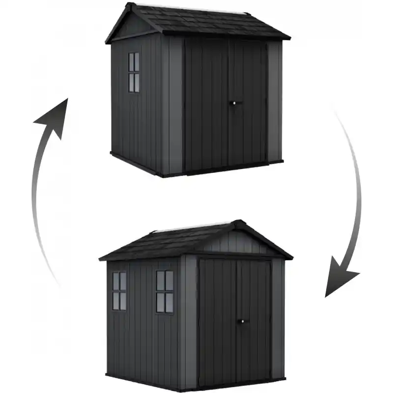 Beliebt KETER NEWTON PLUS WIDE 7 x 7,5 Kunststoffgerätehaus, 230 x 224 x 246 cm, grau 17212878