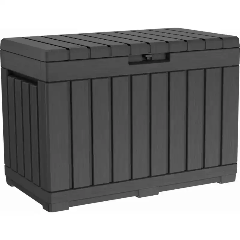 Geprüft KETER KENTWOOD 190L Garten-Aufbewahrungsbox 82,3 x 45,7 x 57,7 cm, graphit 17213215