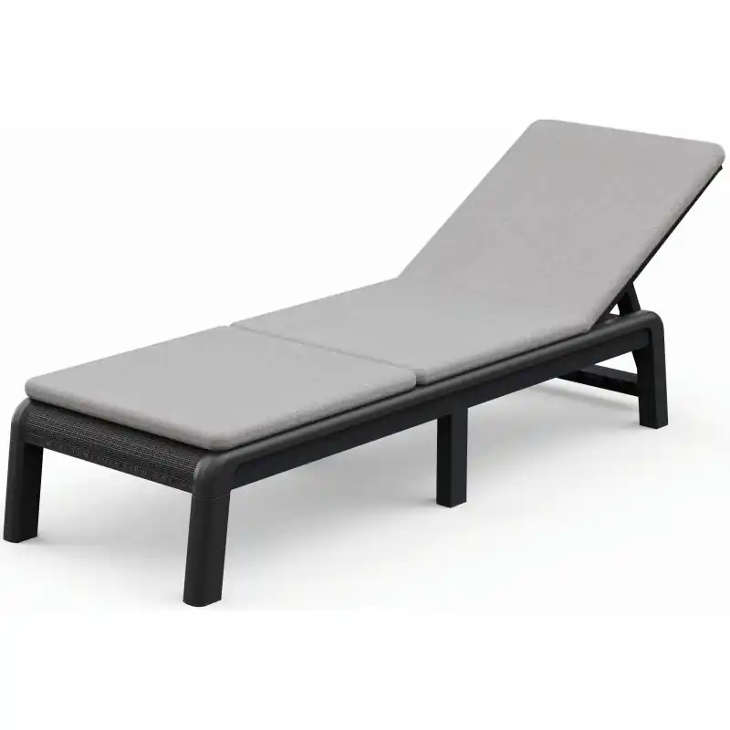 Top-Preis KETER ATLAS Sonnenliege inkl. Auflage, 187,5 x 58 x 29 cm, grafit/grau 17213628