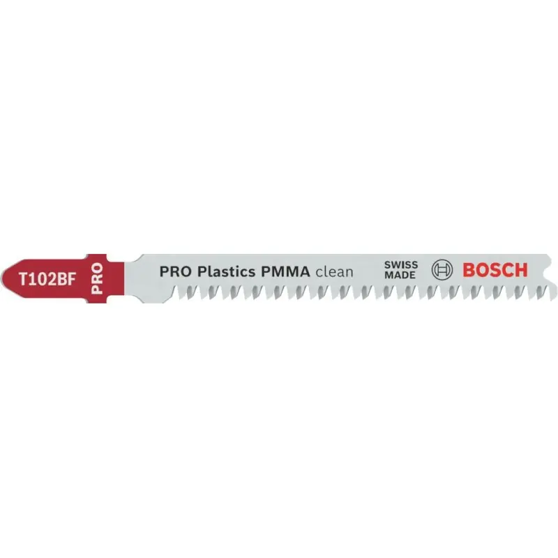 BOSCH PRO Plastics PMMA clean T102BF Stichsägeblatt, 92 mm, 2-tlg. 2608655102 Begrenztes Angebot