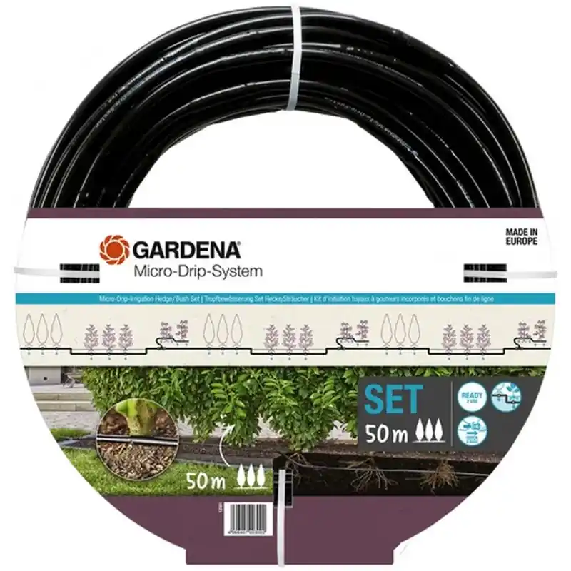 Heißes Angebot Gardena Micro-Drip-System Tropfbewässerung Set Hecke/Sträucher 50 m 13501-20