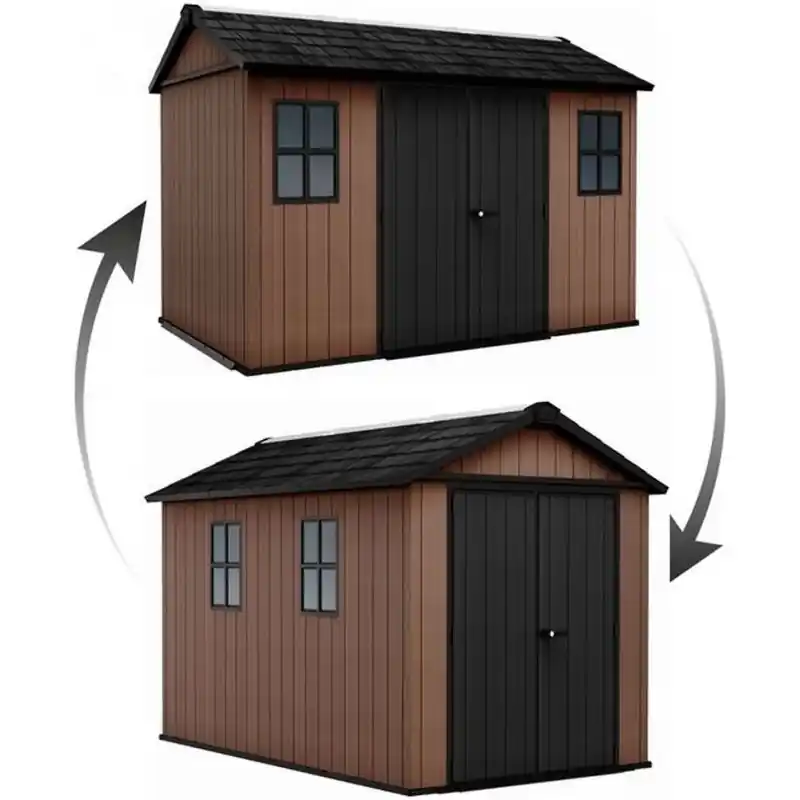 Rabatt KETER NEWTON PLUS WIDE 11 x 7,5 Kunststoffgerätehaus, 230 x 350 x 246 cm, braun 17212880