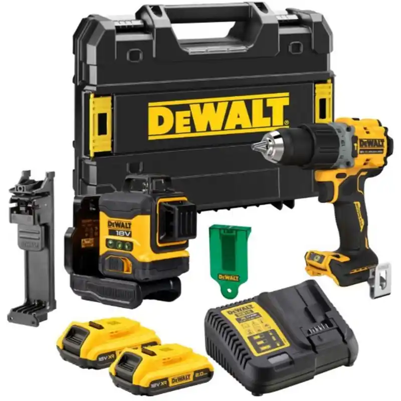 DeWALT DCK2095D2T-QW Akkusatz (DCLE34031N + DCD805 + DCB115 + 2xDCB183) Koffer Tstak Meistverkauft
