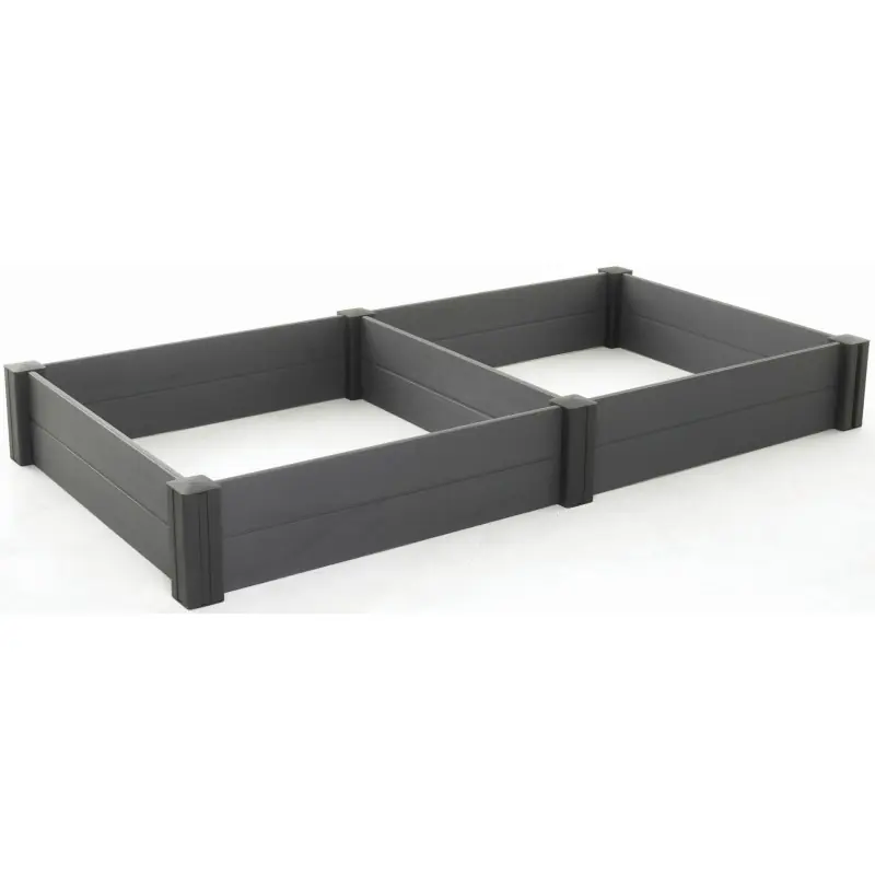 Neue Ware KETER VISTA MODULAR DUO Hochbeet, 121,5 x 121,5 x 27 cm (2x), grau 17210708