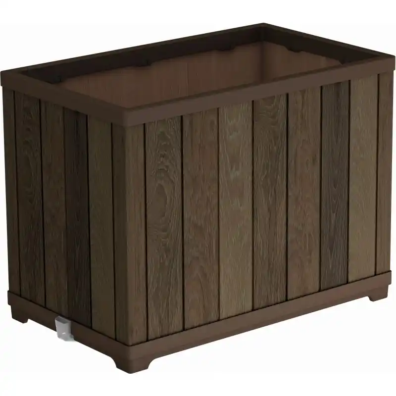 Preisreduziert KETER DECO RECTANGLE TALL Pflanzkübel, 45,5 x 76 x 55 cm, Walnuss 17213625