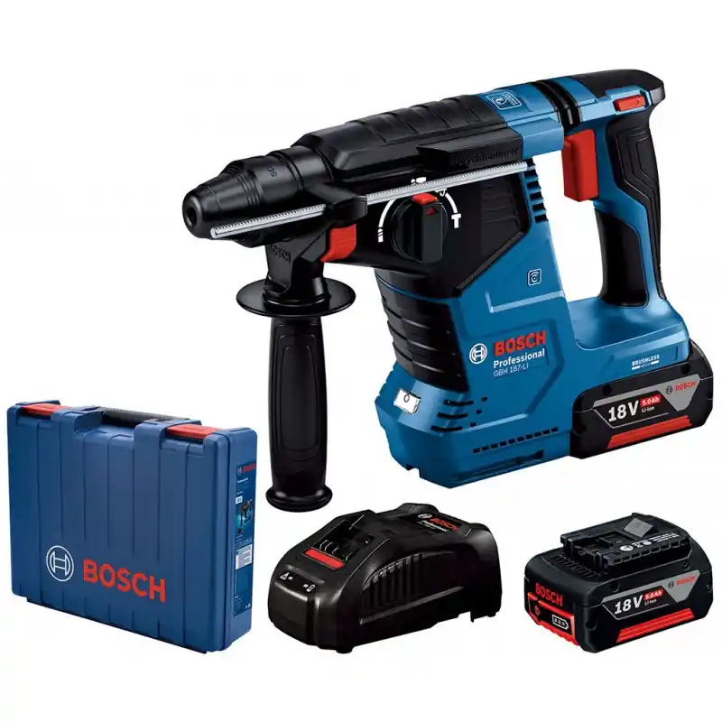 BOSCH GBH 187-LI PROFESSIONAL Bohrhammer mit SDS plus, 2x 5.0 Ah Li-Ion 0611923021 Sonderangebot