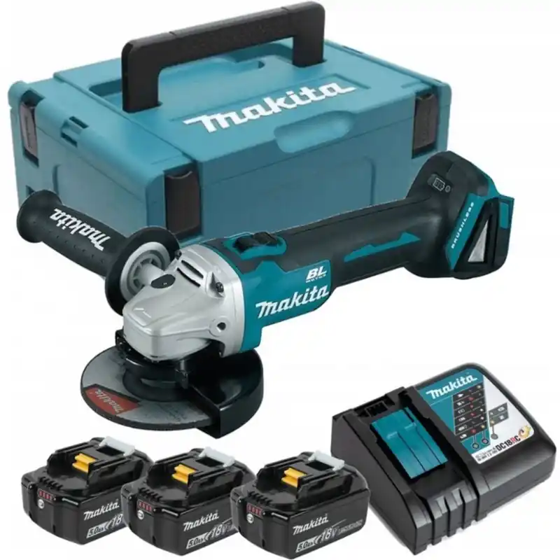 Bestseller Makita DGA504RT3J Akku-Winkelschleifer (125mm/18V/3x5,0Ah) Makpac