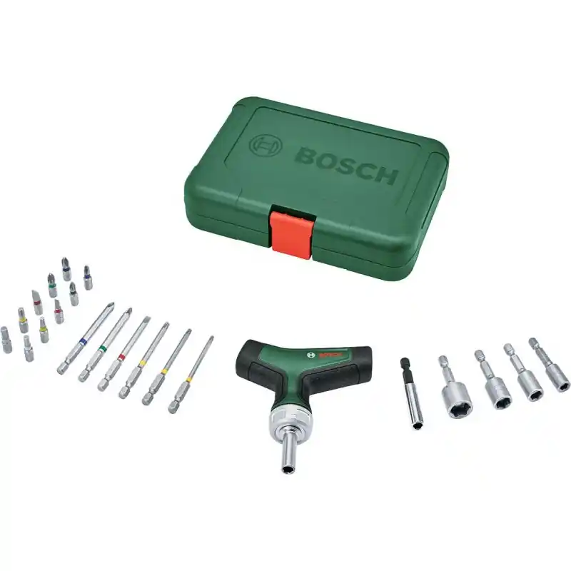 Abverkauf BOSCH T-Griff mit Ratsche – Set 1600A02Z9T