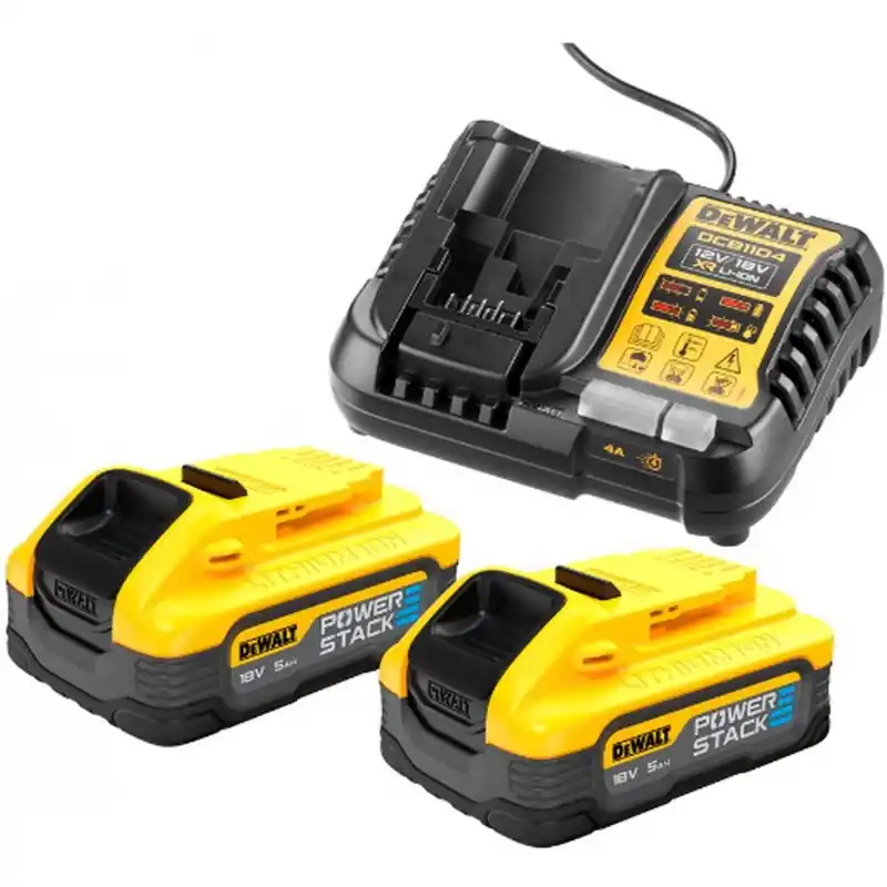 DeWALT DCB1104H2-QW PowerStack Akku-Kit 18V (2x5,0Ah) + Ladegerät Sale