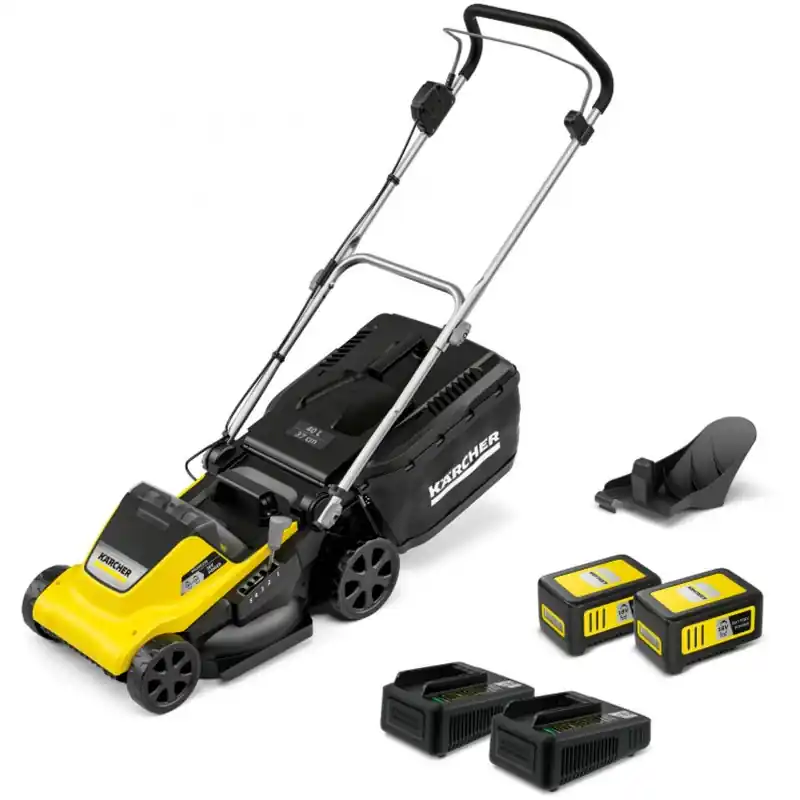 Markenprodukt Kärcher LMO 4-18 Dual Battery Set Akku-Rasenmäher (37cm/36V/2x5,0Ah) 1.445-421.0