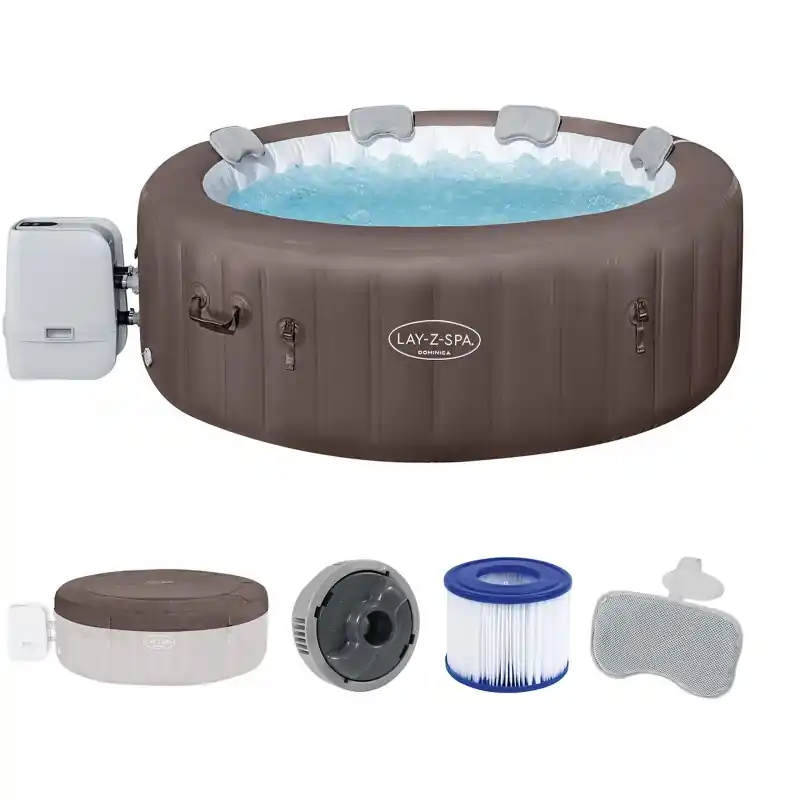 BESTWAY Lay-Z-Spa Dominica HydroJet Energiespar-Whirlpool, 196 x 71 cm, 6 Personen 6001S Neu Im Sortiment