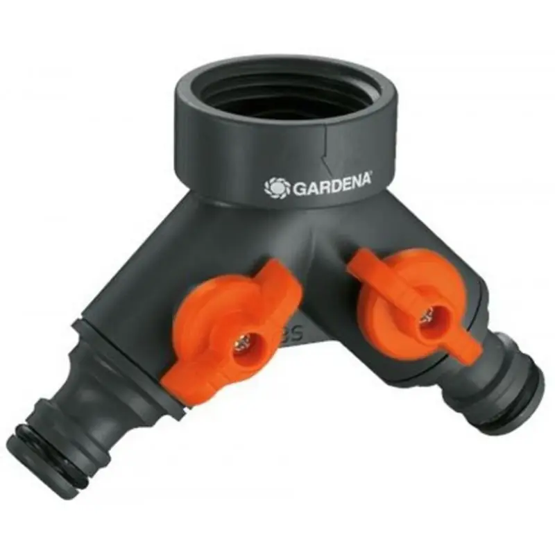 Neue Ware Gardena Doppelventil mit Gewinde 1" / 3/4" 0940-26