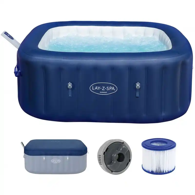 Preis Gesenkt BESTWAY Lay-Z-Spa Hawaii AirJet Energiespar-Whirlpool, 180 x 180 x 71 cm, 6 Personen 6001H