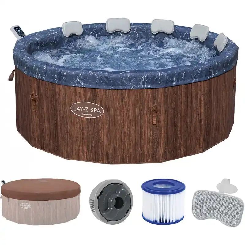 Sichere Zahlung BESTWAY Lay-Z-Spa Toronto AirJet Energiespar-Whirlpool, 190 x 70 cm, 7 Personen 6001W