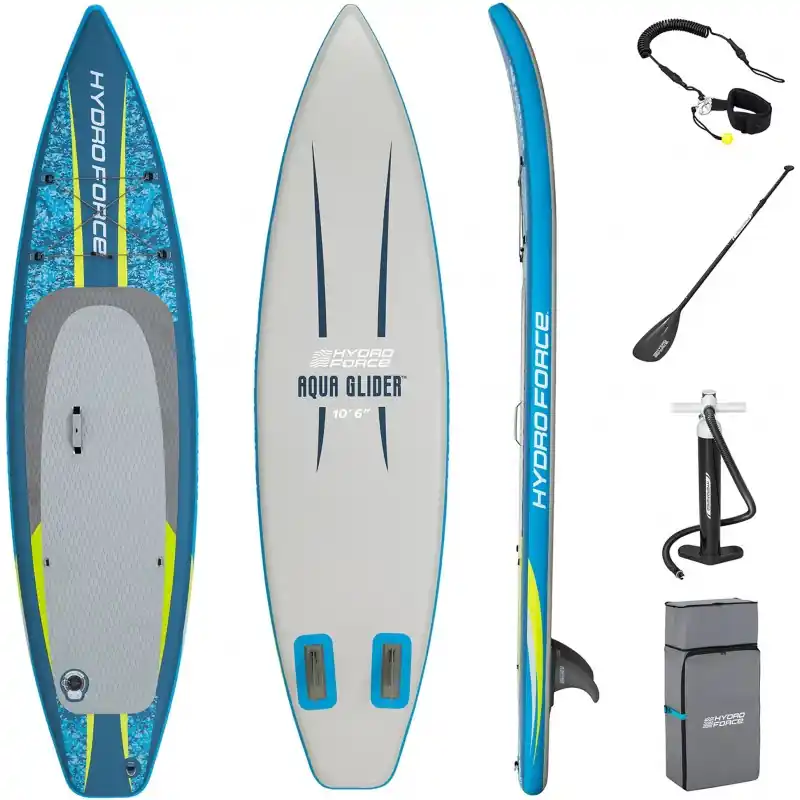 Neue Ware BESTWAY Hydro-Force Aqua Glider SUP Touring Board-Set, 320 x 79 x 12 cm 6532F