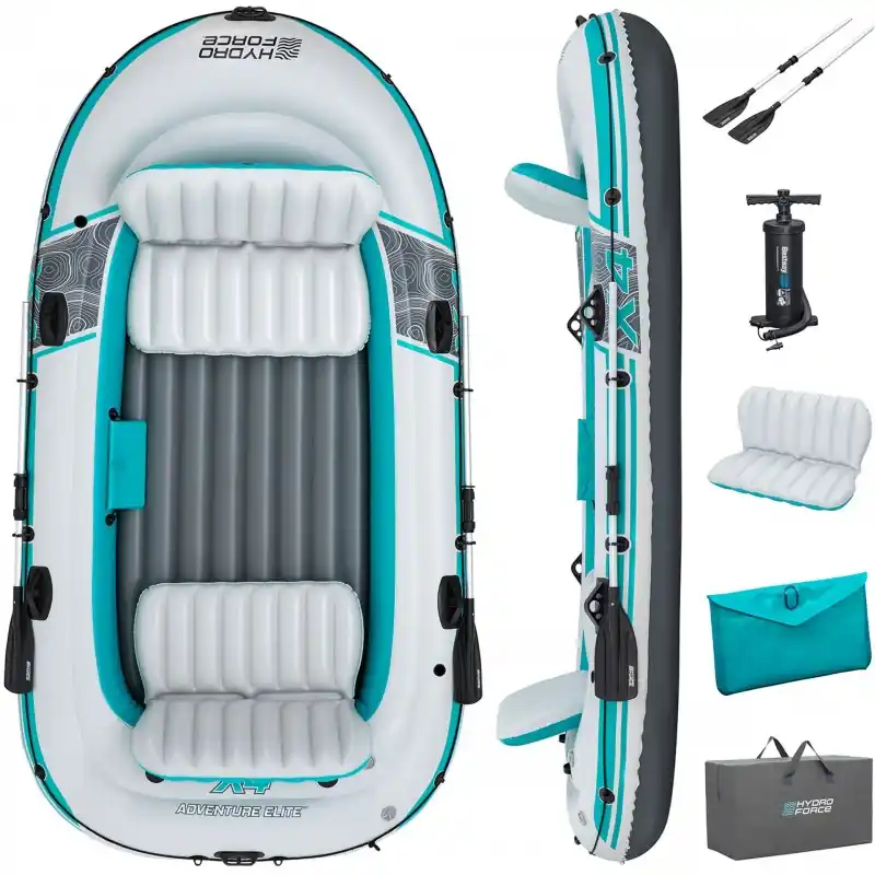 Preisreduziert BESTWAY Hydro-Force Adventure Elite X4 Schlauchboot-Set, 315 x 165 x 41,5 cm 65158
