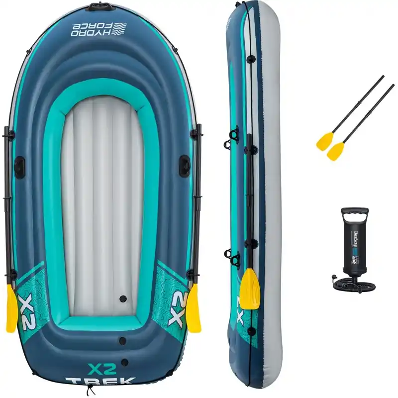Solange Der Vorrat Reicht BESTWAY Hydro-Force Trek X3 Schlauchboot-Set, 294 x 137 x 39 cm 61154